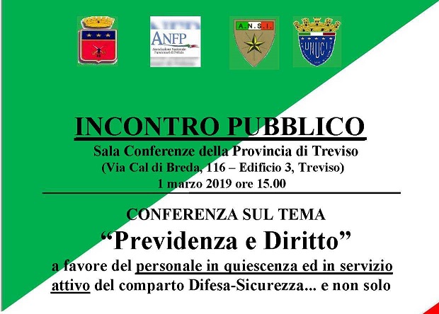 TREVISO, 1 MARZO 2019: CONFERENZA  SU 