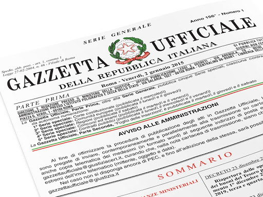 CORRETTIVO: PUBBLICATO IN GAZZETTA UFFICIALE