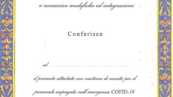 CIRCOLARI: ISTITUZIONE ATTESTATO DI MERITO CON RELATIVO NASTRINO PER ILPERSONALE IMPEGNATO NELL’EMERGENZA NAZIONALE COVID-19