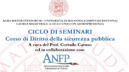 SEMINARI: CORSO DI DIRITTO DELLA SICUREZZA PUBBLICA