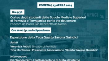 POMEZIA, 23 APRILE 2024: 100% LEGALITA’ – LOTTA CONTRO LA CRIMINALITA’