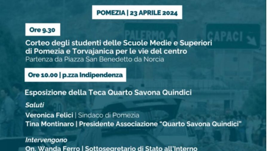 POMEZIA, 23 APRILE 2024: 100% LEGALITA’ – LOTTA CONTRO LA CRIMINALITA’