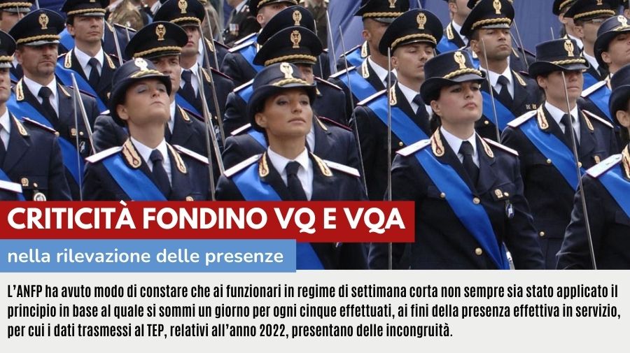 CRITICITA' NELLA RILEVAZIONE PRESENZE AI FINI DEL FONDO DI VALORIZZAZINE PER VQA/VQ