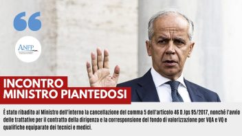 INCONTRO CON IL MINISTRO DELL’INTERNO: LE NOSTRE RICHIESTE
