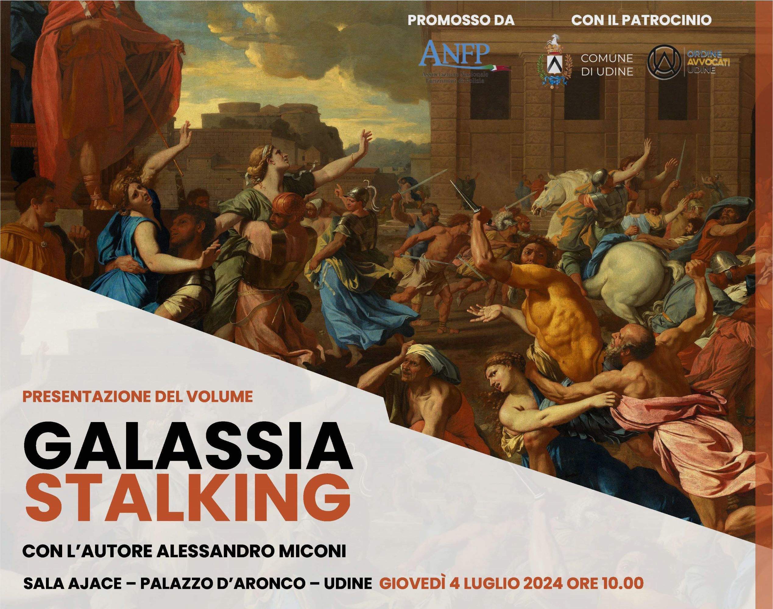 UDINE, 4 LUGLIO, ORE 10:00: PRESENTAZIONE VOLUME GALASSIA STALKING, DI ALESSANDRO MICONI