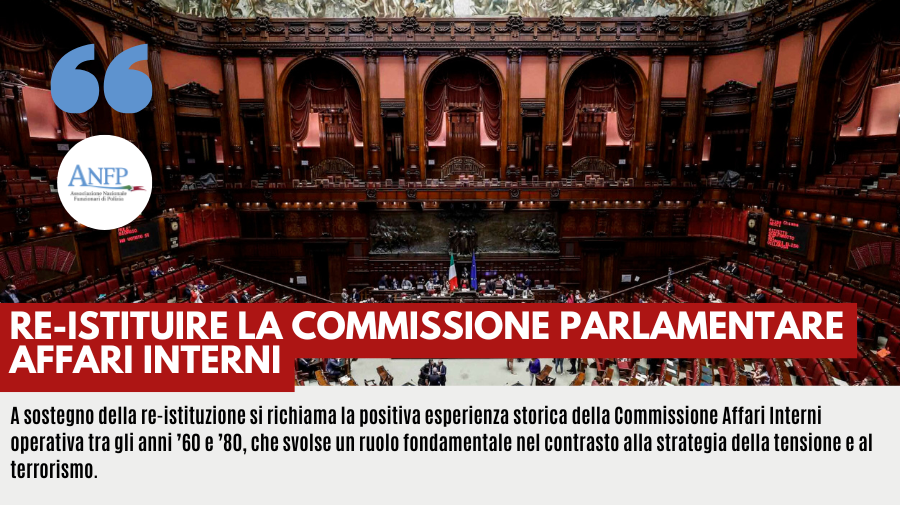 RE-ISTITUIRE LA COMMISSIONE PARLAMENTARE AFFARI INTERNI
