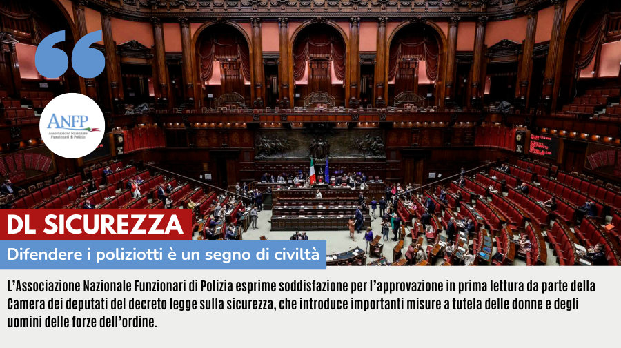 DL SICUREZZA: DIFENDERE POLIZIOTTI E' SEGNO DI CIVILTA’