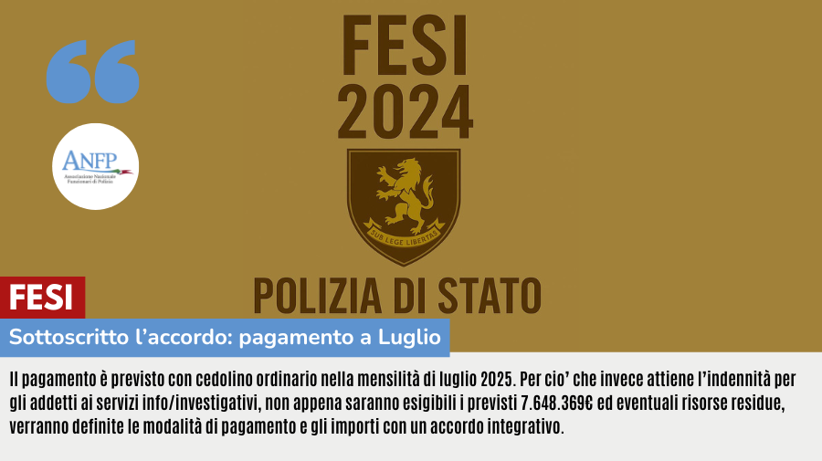 FESI, SOTTOSCRITTO ACCORDO: PAGAMENTO A LUGLIO