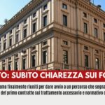 CONTRATTO: SUBITO CHIAREZZA SUI FONDI