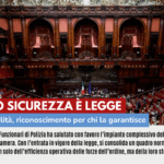 EDITORIALE ANFP: IL DECRETO SICUREZZA E' LEGGE, TUTELA DELLA LEGALITA', RICONOSCIMENTO PER CHI LA GARANTISCE