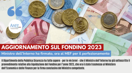 AGGIORNAMENTO SUL FONDINO 2023: FIRMATO DAL MINISTRO DELL'INTERNO, ORA AL MEF PER IL PERFEZIONAMENTO