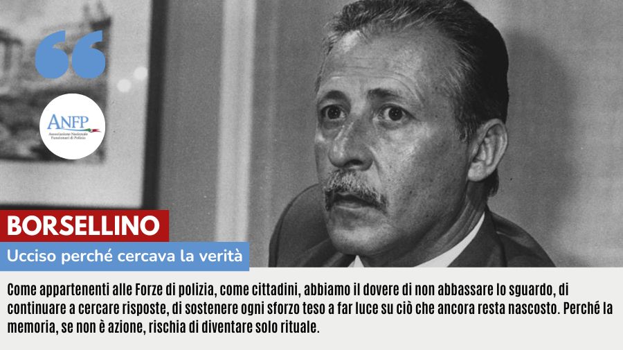 BORSELLINO: UCCISO PERCHE' CERCAVA LA VERITA'