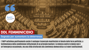 DDL FEMMINICIDIO: SEGNALE PER AUMENTARE DETERRENZA