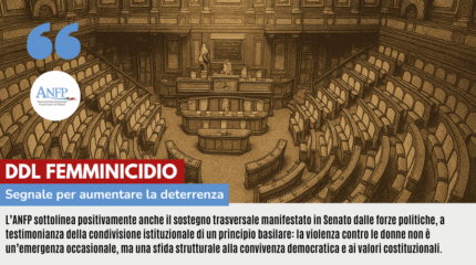 DDL FEMMINICIDIO: SEGNALE PER AUMENTARE DETERRENZA