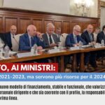 CONTRATTO, AI MINISTRI: BENE L'APERTURA 2021-2023, MA SERVONO PIU' RISORSE PER IL 2024-2026
