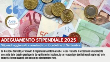 ADEGUAMENTO STIPENDIALE 2025: STIPENDI AGGIORNATI E ARRETRATI CON IL CEDOLINO DI SETTEMBRE