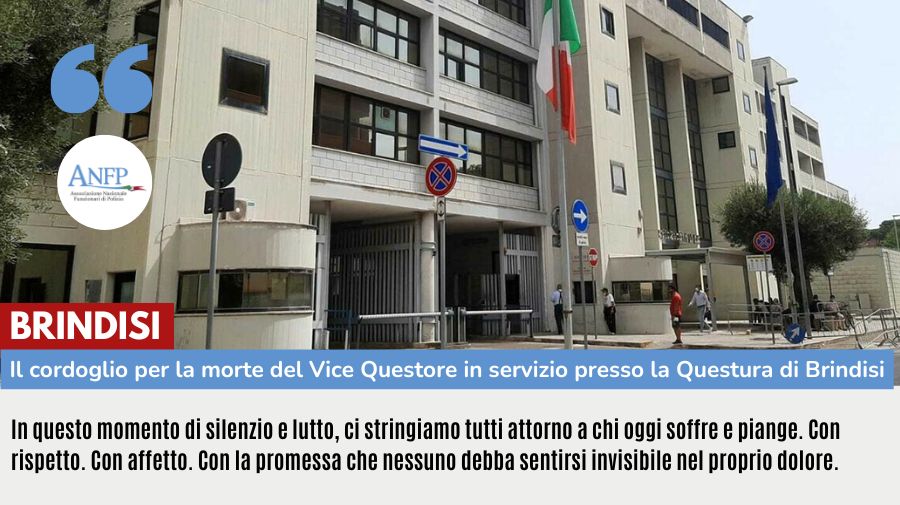 BRINDISI, DIRIGENTE POLIZIA SI SUICIDA IN QUESTURA: IL NOSTRO CORDOGLIO
