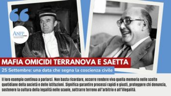 MAFIA OMICIDI TERRANOVA E SAETTA: 25 SETTEMBRE, UNA DATA CHE SEGNA LA COSCIENZA CIVILE