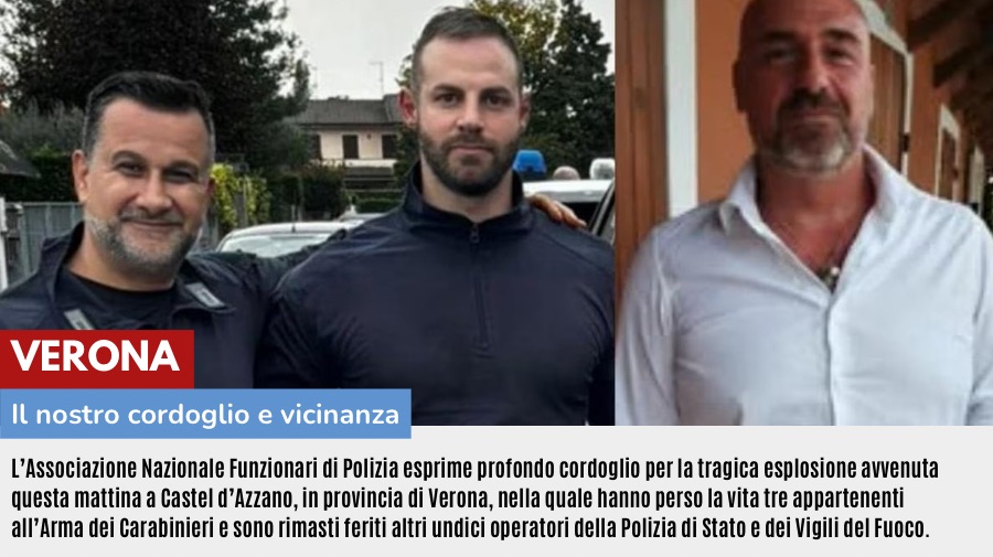 VERONA: Il NOSTRO CORDOGLIO E VICINANZA