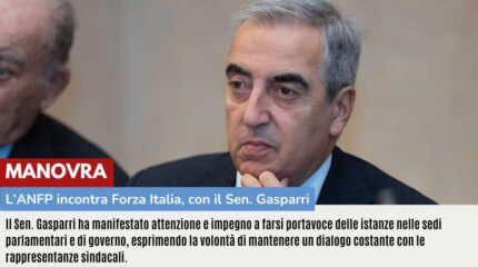 MANOVRA: INCONTRO CON FORZA ITALIA, SEN. GASPARRI