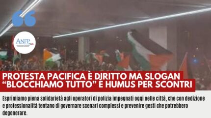 PROTESTA PACIFICA E' DIRITTO MA SLOGAN 