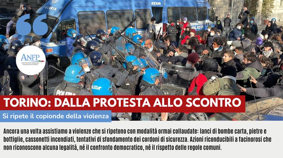 TORINO: DALLA PROTESTA ALLO SCONTRO, SI RIPETE IL COPIONE DELLA VIOLENZA