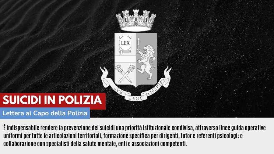 SUICIDI IN POLIZIA: LETTERA AL CAPO