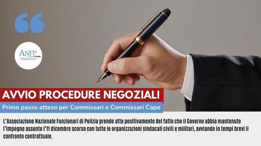 AVVIO PROCEDURE NEGOZIALI: PRIMO PASSO PER COMMISSARI E COMMISSARI CAPO