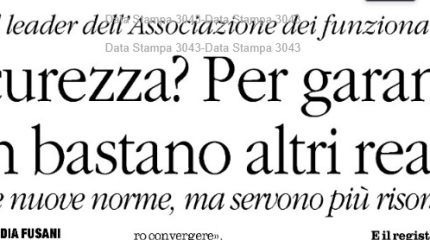 VIOLENZE DI PIAZZA E DECRETO SICUREZZA: L'INTERVISTA AL QUOTIDIANO NAZIONALE