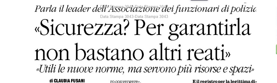 VIOLENZE DI PIAZZA E DECRETO SICUREZZA: L'INTERVISTA AL QUOTIDIANO NAZIONALE