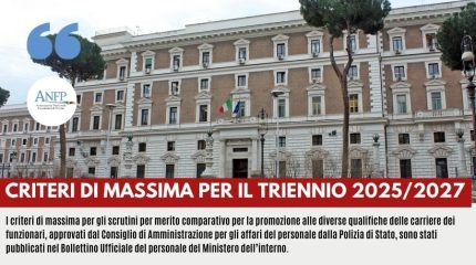 CRITERI DI MASSIMA PER IL TRIENNIO 2025/2027