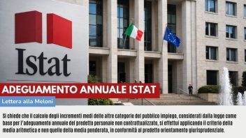 ADEGUAMENTO ANNUALE ISTAT: LETTERA ALLA MELONI