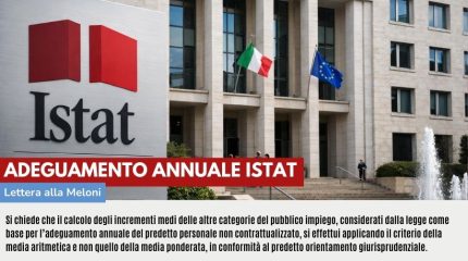 ADEGUAMENTO ANNUALE ISTAT: LETTERA ALLA MELONI