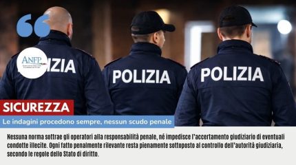 SICUREZZA: LE INDAGINI PROCEDONO SEMPRE, NESSUN SCUDO PENALE