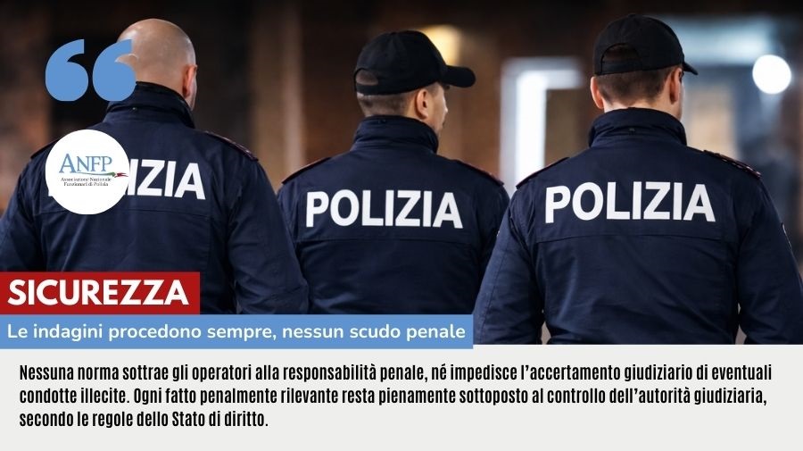 SICUREZZA: LE INDAGINI PROCEDONO SEMPRE, NESSUN SCUDO PENALE