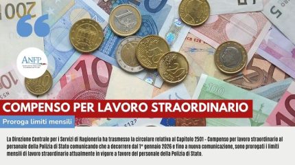 COMPENSO PER LAVORO STRAORDINARIO – PROROGA LIMITI MENSILI