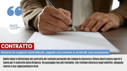 CONTRATTO: INIZIANO LE STAGIONI CONTRATTUALI, PAGATE UNA TANTUM E ARRETRATI VOCI ACCESSORIE