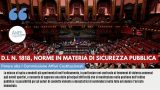 D.L N. 1818, NORME IN MATERIA DI SICUREZZA PUBBLICA: PARERE ALLA I COMMISSIONE AFFARI COSTITUZIONALI