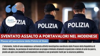 SVENTATO ASSALTO A PORTAVALORI NEL MODENESE: PLAUSO ALL’OPERAZIONE DELLA POLIZIA DI STATO