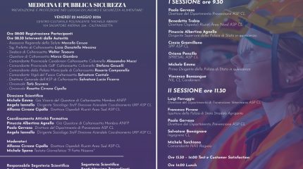 CONVEGNO SU MEDICINA E PUBBLICA SICUREZZA: CALTANISSETTA, 22 MAGGIO ORE 8.00