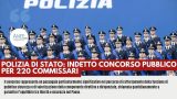 POLIZIA DI STATO: INDETTO CONCORSO PUBBLICO PER 220 COMMISSARI