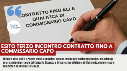ESITO TERZO INCONTRO CONTRATTO FINO A COMMISSARIO CAPO