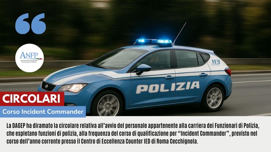 CIRCOLARI: CORSO INCIDENT COMMANDER