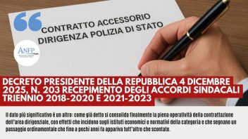 DECRETO PRESIDENTE DELLA REPUBBLICA 4 DICEMBRE 2025, N. 203 RECEPIMENTO DEGLI ACCORDI SINDACALI TRIENNIO 2018-2020 E 2021-2023