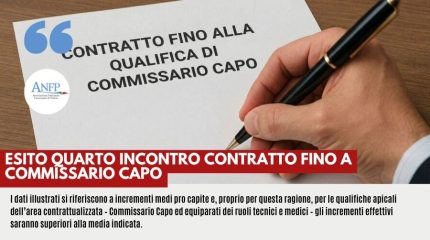 ESITO QUARTO INCONTRO CONTRATTO FINO A COMMISSARIO CAPO