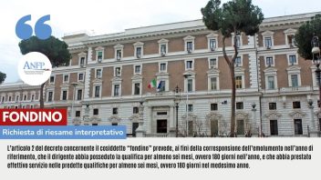 FONDINO: RICHIESTA DI RIESAME INTERPRETATIVO