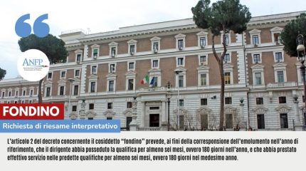 FONDINO: RICHIESTA DI RIESAME INTERPRETATIVO