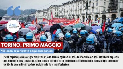 TORINO, PRIMO MAGGIO: VIOLENZA ORGANIZZATA DEGLI ANTAGONISTI