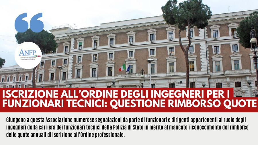 ISCRIZIONE ALL'ORDINE DEGLI INGEGNERI PER I FUNZIONARI TECNICI: QUESTIONE RIMBORSO QUOTE