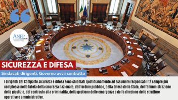 SICUREZZA E DIFESA: SINDACATI DIRIGENTI, GOVERNO AVVII CONTRATTO